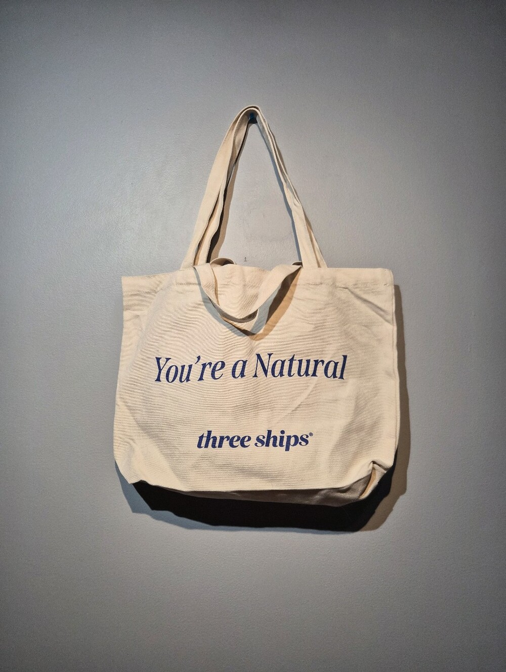 Three Ships You're a Natural Tote Bag | Size Large